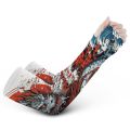 Novel dragon print men's sports outdoor sun protection breathable ice silk cool compression sleeves fishing golf cycling running.