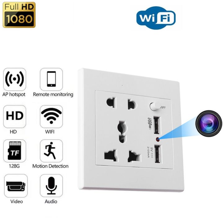Wifi%20Ip%201080p%20Camera%20Dvr%20Wall%20Plug%20Socket%20Video%20Record%20Cctv%20Wall%20Camera%20-%20Image%202