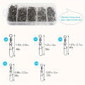 95/210 PCS Set Fishing Connector Gear Kit 2-10# Stainless Steel Pin Bearing Rolling Swivel Snap For Lure Hook Tackle Accessories. 