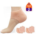 Pack of 2 & 1 Silicone Heel Protector, Heel Cushion, Heel Pads,Gel Heel Cups(2 Pieces), for Plantar Fasciitis,Blister, Cracked Foot, Bone Spur Relief,Heel Pain, Achilles Tendinitis for Men & Women (No Color Choice). 
