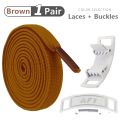 New Design Curved Buckle Shoelaces Without Ties Elastic Laces Sneaker 8MM Widened Flat Kids Adult Shoelace for Shoes. 