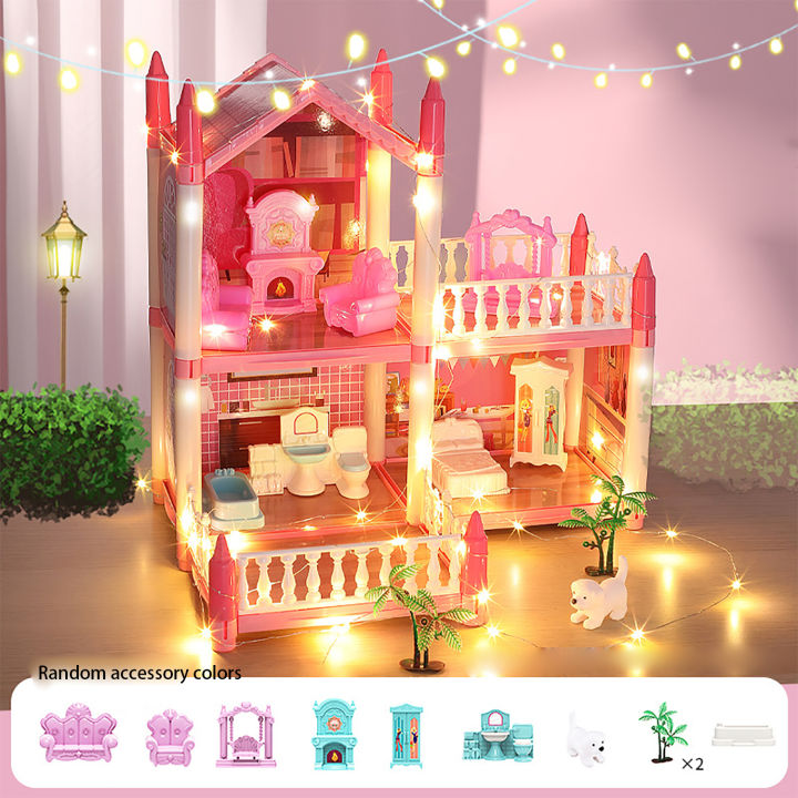 DIY%20Princess%20House,%20Girl%20Play%20Toys,%20Doll%20House%20Castle%20Villa,%20Assembled%20House,%20Parent%20Child%20Interactive%20Handicraft%20Entertainment%20-%20Image%203