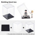 4-32pcs Minifigure Display Case Acrylic Display Box Stackable Building Blocks Storage Case for Figurines Toys and Collectibles.