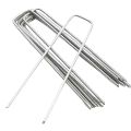 100pcs Landscape Staples, U-Shaped Garden Pins Garden Stakes Staples, Heavy Duty Yard Lawn Tent Stakes Securing Pegs For Weed. 