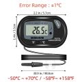 Digital Aquarium Thermometer with Probe Suction Cup Fish Tank Water Electronic Thermometer Measurement Degrees Celsius ℃. 