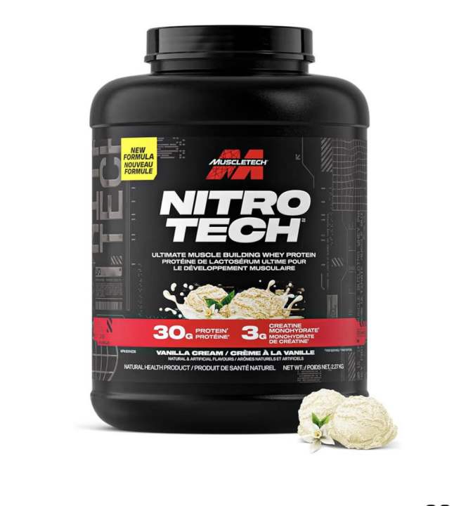 Muscletech Nitro tech whey protein 4lbs, 30g protein
