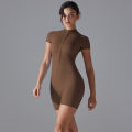 Yoga Set Women's Jumpsuits One-Piece Suit Zipper Short Sleeve Gym Push Up Workout Clothes Fitness Bodysuit Sportswear Tracksuit. 