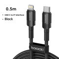 Toocki PD 27W USB C To iP Cable For iPhone 14 13 12 11 Pro XS Type C To Lightning Cable Data Wire Fast Charging Phone Data Wire. 