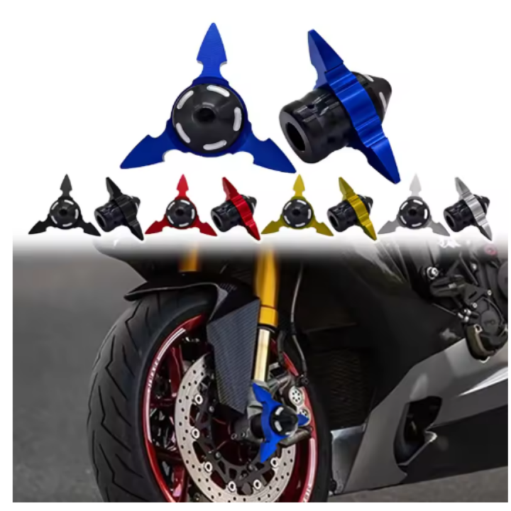 2pcs Universal Dart Design CNC Aluminum Motorcycle Crash Guards Frame Sliders For Harley Honda Yamaha Modification Accessories