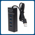 USB Hub 3.0 Cable 1.2M High Speed Adapter USB Splitter Expander 4 Port for PC Computer Laptop Mac Windows - Black. 