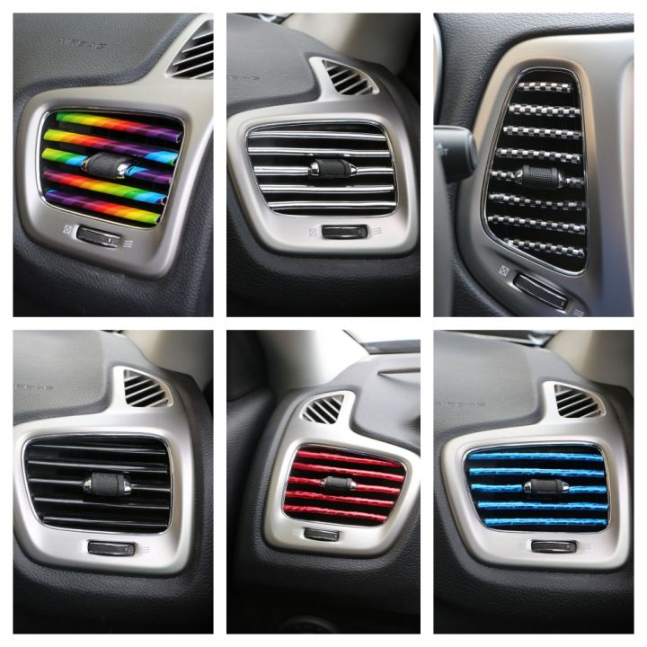 1m DIY Air Conditioner Outlet Decorative Strip AC Vent U Shape Moulding Trim Decor Protector Strips Car Accessories