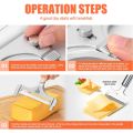 2 PCS Stainless Steel Wire Cheese Slicer with Cheese Plane Tool Adjustable Thickness Cheese Cutter Kitchen Cooking Tool. 