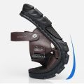 100% Soft Sole Men's Sandals - Summer Waterproof Anti-Slip Beach Shoes, Thick Cushioned Premium Slides Durable Comfortable. 