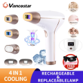 Vancostar Cordless Laser Hair Removal Rechargeable 4in1 Replaceable Lamp Cooling Painless Permanent Bikinis Trimmer IPL Epilator. 