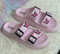 New Soft EVA Rubber Lightweight & Comfortable Buckle Sandals with Cute Charms for Girls & Womens.