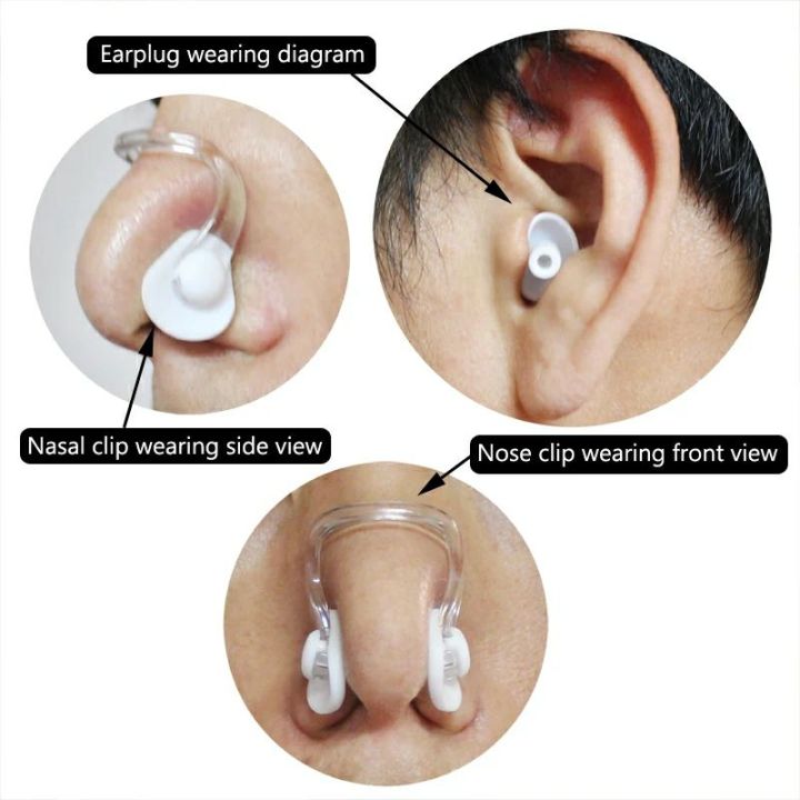 1%20Set%20Soft%20Silicone%20Ear%20and%20Nose%20piece%20for%20Swimming%20Protection%20100%25%20waterproof%20Earplugs%20-%20Image%203