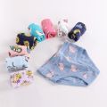 1/3/6/9 Pcs Children's Girls Panties 100% Cotton Soft Pretty Cartoon Unicorn Print Underwear For Girls Undies Boxer Breathable. 