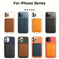 Fashion Women Leather Card Wallet Phone Card Holder For Magsafe Magnetic Case Suitable For all iPhone Cases Card Phone Back Bag.