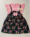 1-2 and 7-10 Years Baby Girls Overall Print Dress 1 piece. 