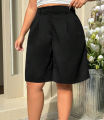 Soft Fabric Trendy Plus Size Elastic Waist Short Pants Loose Summer Shorts Women Clothing. 
