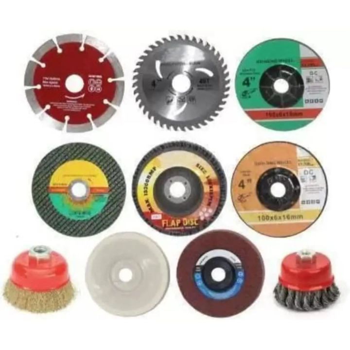4 INCH OR Baby Angle Grinder Accessories Wood & Marble Cutting Flap Discs (Set of 10 Tools) Power & Hand Tool Kit