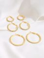 3 Pairs Full Diamond Elegant Multi Size Big Circle Earring Set Versatile For Ladies And Girls Parties Current Festival Gifts. 