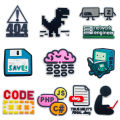 Tech Computer Programmer Shoe Charms PVC Removable Garden Shoe Ornaments Coding Pattern Shoe Decor  for IT Developer. 
