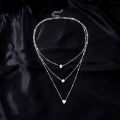 Trendy Zircon Pendant Necklace For Women Multilayer Chain Choker Fashion Female Party Shiny Jewelry Gift. 