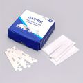 100PCS Single-Sided Razor Blades - Stainless Steel Safety Razors for Men, Barber-Grade Shaving Tools.