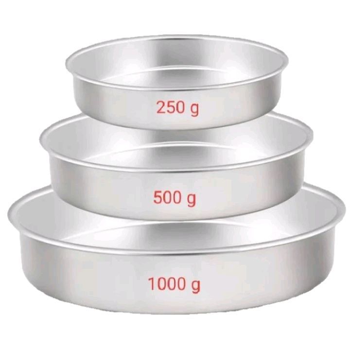 Cake Tray Round Model Aluminium 3 Pcs