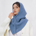 Winter Balaclava Hat Scarf for Women Knitted Hooded Caps Outdoor Warm One-Piece Neck Collar Beanies Hats for Girls.