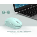 Seenda 2.4G USB Wireless Mouse with USB Receiver Portable Mint Green Mini Slim Mause for PC Computer Tablet Laptop. 