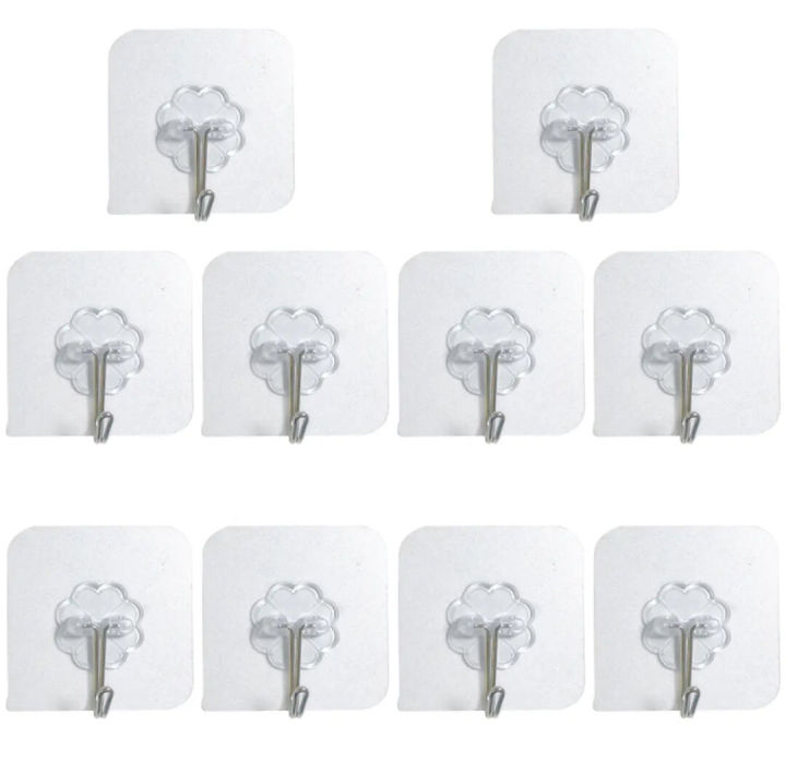 10%20%20pcs%20transparent%20stainless%20steel%20strong%20self%20Adhesive%20Hooks%20Hangar%20-%20Image%207