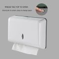 Tissue box holder paper towel dispenser wall mounted for bathroom and kitchen white color AZ. 