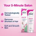 Veet Pure™ Hair Removal Cream 25g Normal Skin for Body & Legs, Freshest Smell with Organic Aloe Vera and Rose Extract, Dermatologically Tested. 