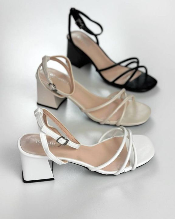 Women’s Fashion 3-Inch Striped Block Heel Sandals – Luxurious, Comfortable & Easy to Walk in for Bridal, Party, Office, and Every Function – Available in Black, White, and Beige