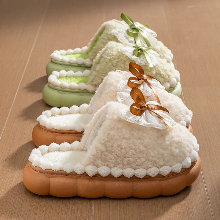 Bow%202025%20new%20cotton%20slippers%20women's%20winter%20indoor%20home%20soft%20sole%20non-slip%20warm%20plush%20thick-soled%20confinement%20shoes%20-%20Image%205