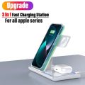3 in 1 Wireless Travel Charger Stand Foldable Fast Charging Dock For iPhone 16~12 Pro Max iWatch S10~2 SE Ultra AirPods 4/3 Pro.