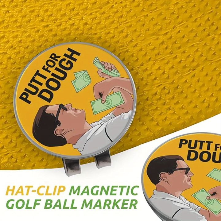 Funny%20Golf%20Ball%20Marker%20Magnetic%20Hat%20Clip%20with%20Putter%20for%20Dough%20Design%20Durable%20Iron%20Yellow%20&%20White%20Perfect%20for%20Golf%20Courses%20-%20Image%203