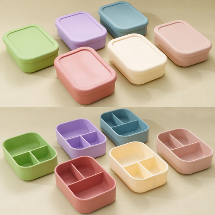 1PCS%20Baby%20Silicone%20Food%20Storage%20Box%20Solid%20Color%20Baby%20Tableware%20Three-compartment%20Dinner%20Plate%20Children%20Portable%20Lunch%20Box%20-%20Image%204