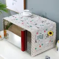 1 PCS Floral Linen Lace Microwave Oven Cover Greaseproof Double Pocket Dust Cover Microwave Oven Cover  Kitchen Accessories. 