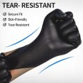 Black Nitrile Gloves Disposable 50 to 100 Pieces - Multi-Purpose Disposable Latex & Powder free Gloves, Durable Waterproof & Thickened for Kitchen, Medical, Photoshoot, Cooking, Cleaning & Mechanical Use, Synthetic Rubber, Tear & Chemical Resistant, Box. 
