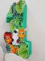 number cutout available from (0-9) in jungle theme size 12 inches in length 2 inches in depth. 