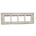 8 Modular Horizontal Switch Plate Fancy White For Wall 8MH , 8 Way , 8 Module Electrical  Switch Plate Only. 