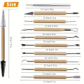 11pcs/set Pottery Tools Wood Double-Ended Wire Knife For Clay Repair, Clay Sculpture Carving Tool Set Ceramic Polymer carveKit.