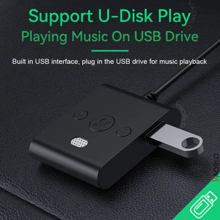 Bluetooth%205.4%20AUX%20Car%20Adapter%20Wtih%20Mic%203.5MM%20USB%20U-Disk%20Stereo%20Wireless%20Audio%20Receiver%20Car%20Kit%20Handsfree%20Calls%20Navigation%20Music%20-%20Image%206