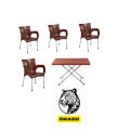 SHAZII 4 chairs + Table Plastic chair set , Plastic chair. 