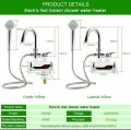 Hot Water Tap Instant Heating Electric Water Heater Faucet, instant electric water heater tap, instant electric geyser, Electric Water Tap, Water Heater, Digital Display with Shower Head for kitchen and bathroom, Water Geezer. 