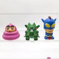 Shinchan Shinnosuke Nohara Family Figures Gacha Capsule Toy Shiro Himawari Misae Hiroshi Tsuru Mini  Figurine . 