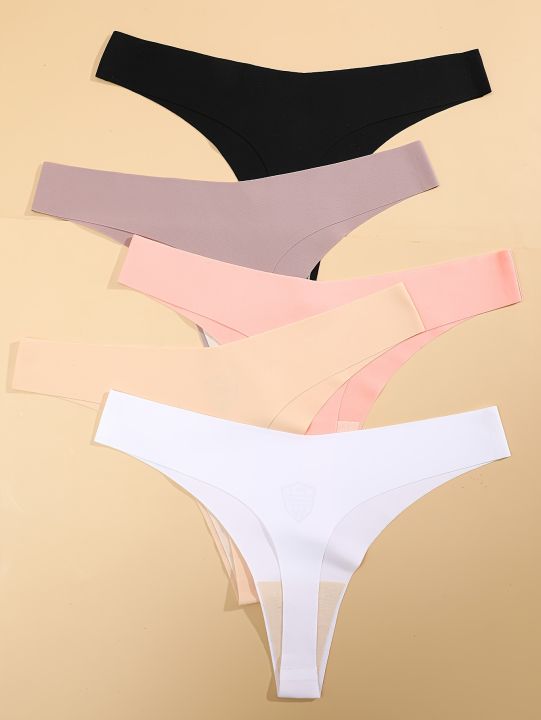 5PCS%20Seamless%20Thongs%20for%20Women%20V%20Waist%20G-String%20Panties%20Ice%20Silk%20Breathable%20Dopamine%20Color%20Underwear%20Ultra%20Thin%20Lingerie%20XS-XL%20-%20Image%207